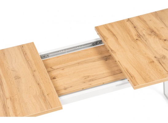 Деревянный стол Лота Лофт 120(160)х75 дуб крафт золотой / белый матовый в Кургане