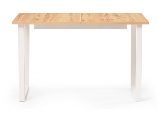 Деревянный стол Лота Лофт 120(160)х75 дуб крафт золотой / белый матовый в Кургане