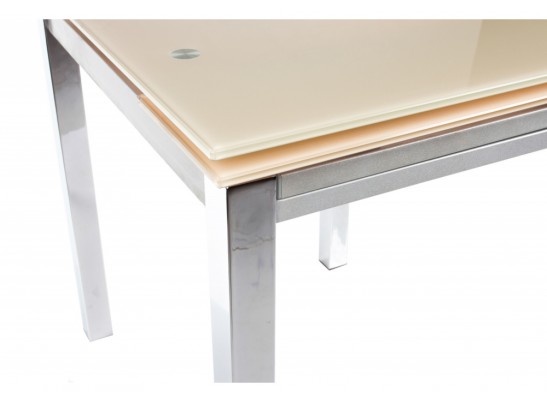 Стол раскладной TB017-26 бежевый / хром в Кургане