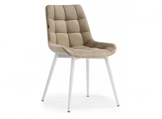 Стул на металлокаркасе Алст белый / velutto 05 в Кургане