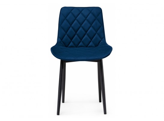 Стул на металлокаркасе Баодин велюр синий / черный в Кургане