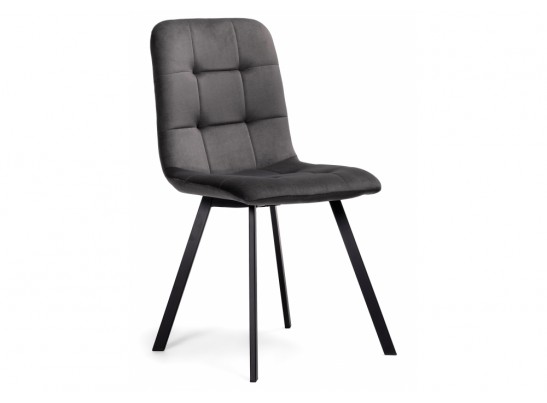 Стул на металлокаркасе Bruk dark gray / black в Кургане