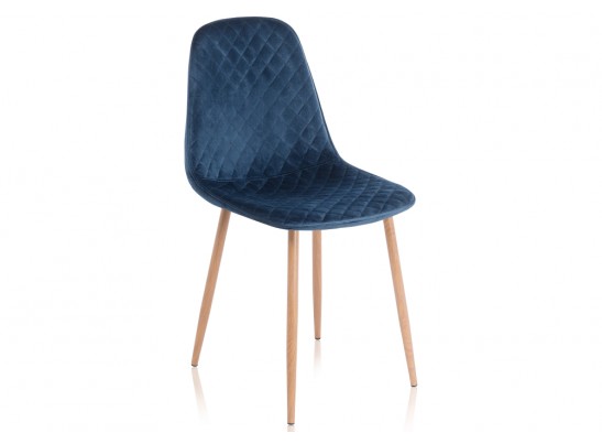Стул на металлокаркасе Capri dark blue / wood в Кургане