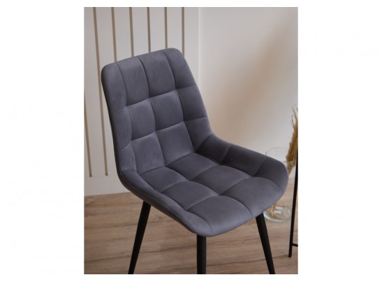 Стул на металлокаркасе Челси 360 К темно-серый (zd 995) / черный в Кургане