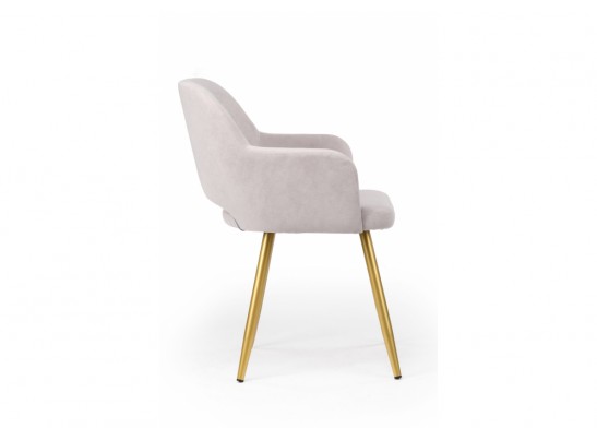 Стул на металлокаркасе Эолин светло-серый (glory 36) / золотой в Кургане