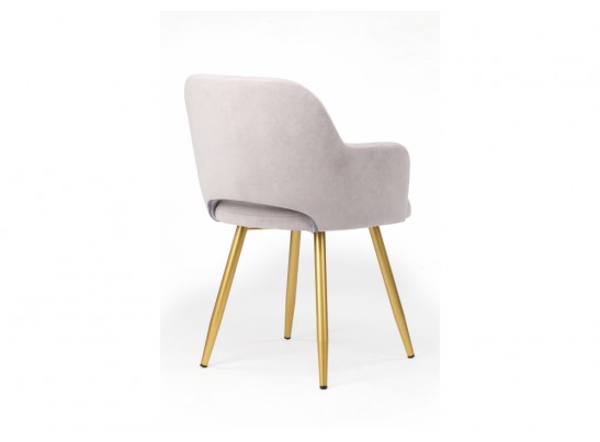 Стул на металлокаркасе Эолин светло-серый (glory 36) / золотой в Кургане