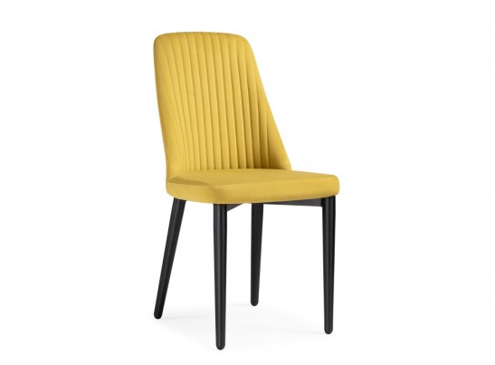 Стул на металлокаркасе Фена R горчичный / черный в Кургане