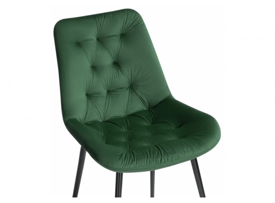 Стул на металлокаркасе Гояр изумрудный / черный глянец в Кургане