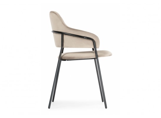 Стул на металлокаркасе Инклес дымчатый / черный глянец в Кургане