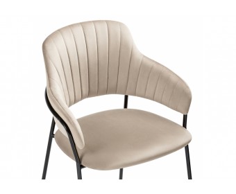 Стул на металлокаркасе Инклес дымчатый / черный глянец