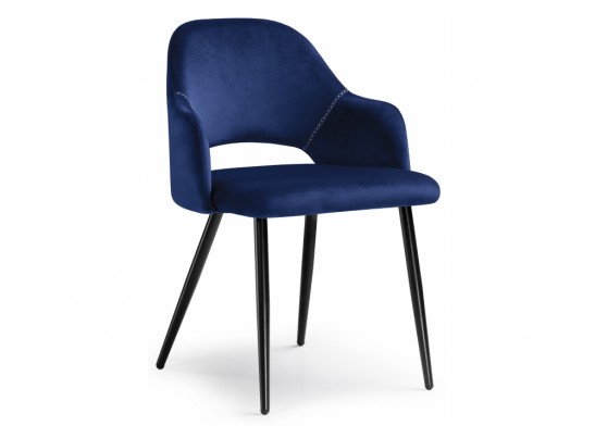 Стул на металлокаркасе Konor dark blue / black в Кургане