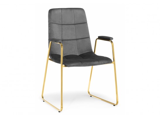 Стул на металлокаркасе Lana dark grey / gold в Кургане