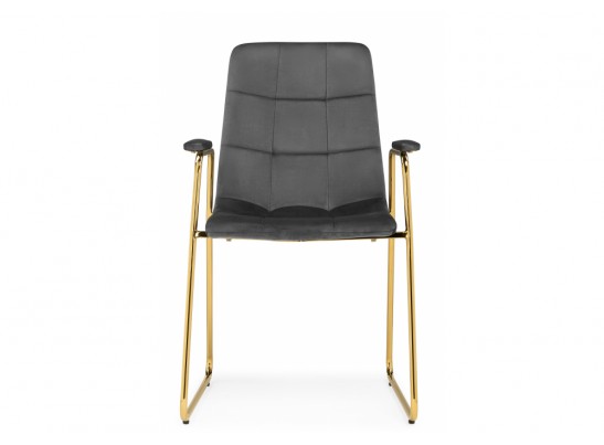 Стул на металлокаркасе Lana dark grey / gold в Кургане