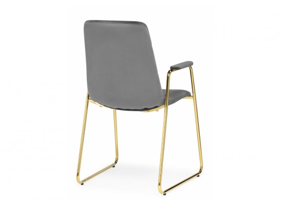 Стул на металлокаркасе Lana dark grey / gold в Кургане