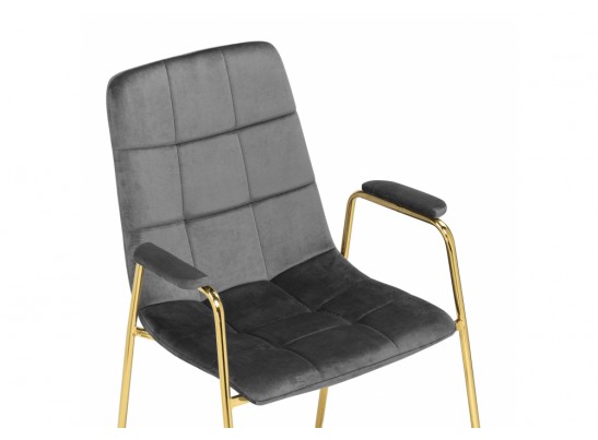 Стул на металлокаркасе Lana dark grey / gold в Кургане