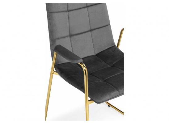 Стул на металлокаркасе Lana dark grey / gold в Кургане