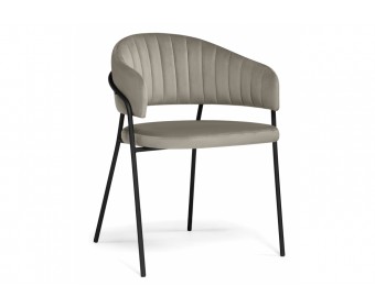 Стул на металлокаркасе Лукас бежевый / черный каркас