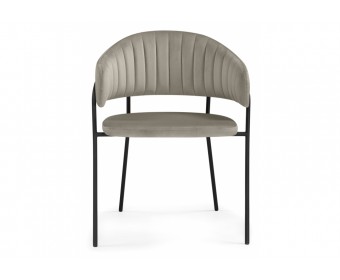 Стул на металлокаркасе Лукас бежевый / черный каркас