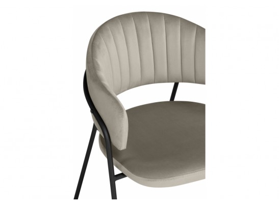 Стул на металлокаркасе Лукас бежевый / черный каркас в Кургане