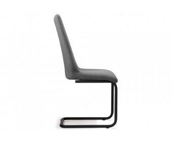 Стул на металлокаркасе Лулла серый / черный каркас