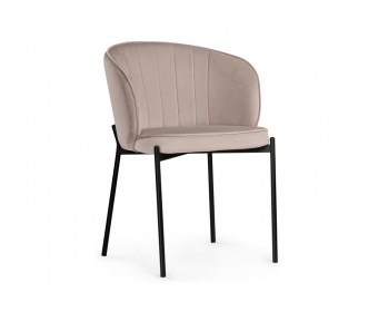 Стул на металлокаркасе Нейл латте / черный