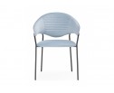 Стул на металлокаркасе Рансол голубой /черный глянец в Кургане