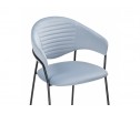 Стул на металлокаркасе Рансол голубой /черный глянец в Кургане