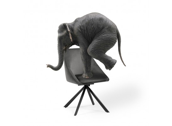 Стул на металлокаркасе Окленд крутящийся дымчатый / черный в Кургане