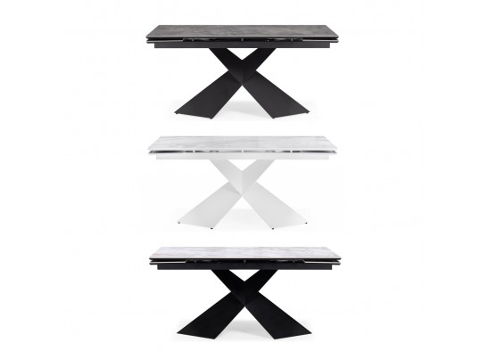 Стеклянный стол Хорсборо 140(200)х80х79 обсидиан / черный в Кургане