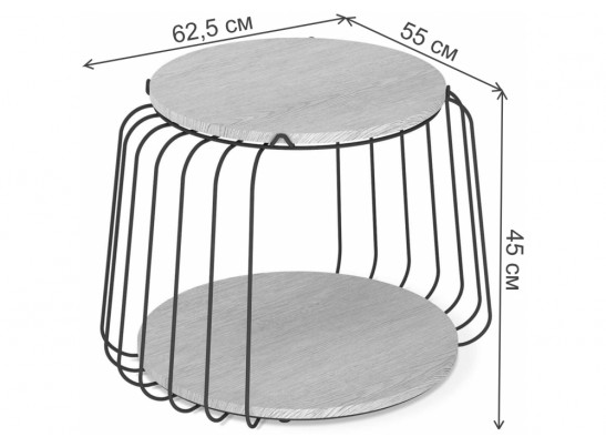 Журнальный столик Sheffilton SHT-CT70 онтарио / антрацит в Кургане