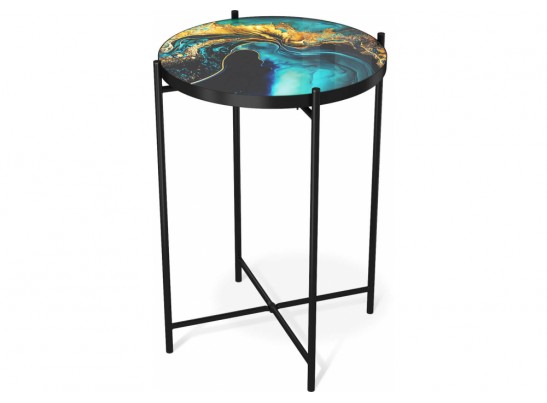 Журнальный столик SHT-CT8-3 королевский синий / черный муар в Кургане