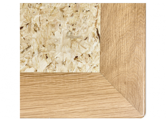 Журнальный столик SHT-S39 70 / 70 дуб / OSB прозрачный лак в Кургане