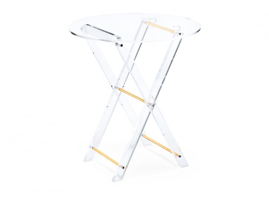 Журнальный столик складной Spirit 40x45 clear / gold в Кургане