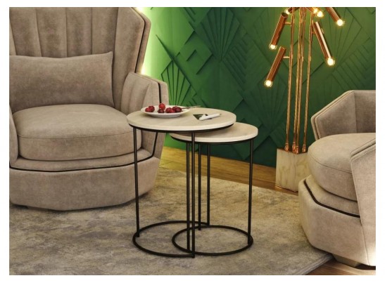 Журнальный столик SHT-CT7 дуб беленый / черный муар в Кургане