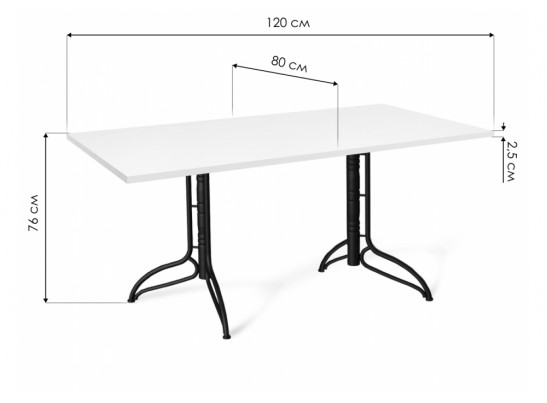 Деревянный стол SHT-TU20/120/80 МДФ дуб сонома светлый / черный муар в Кургане