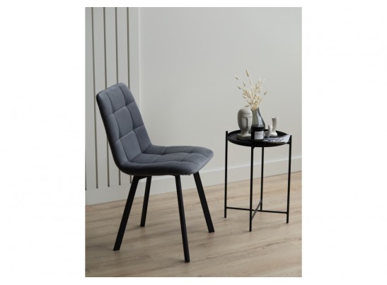 Стул на металлокаркасе Чилли темно-серый / черный в Кургане