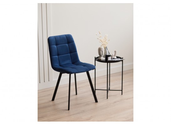 Стул на металлокаркасе Чилли синий / черный