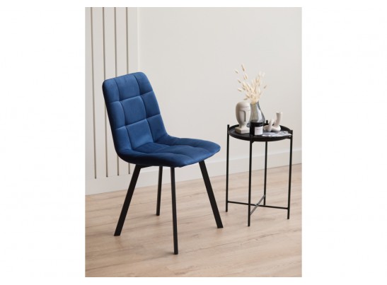 Стул на металлокаркасе Чилли синий / черный