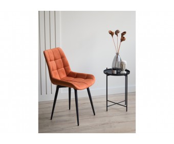 Стул на металлокаркасе Челси К терракотовый (zd 432) / черный