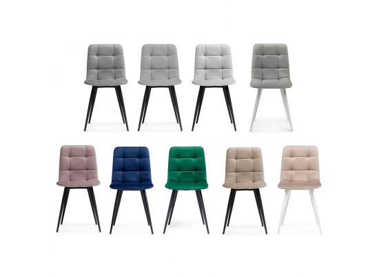 Стул на металлокаркасе Чилли К бежевый velutto 05 / черный в Кургане