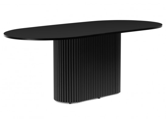 Деревянный стол Барон О 200 х 90 черная пленка шагрень / черный в Кургане