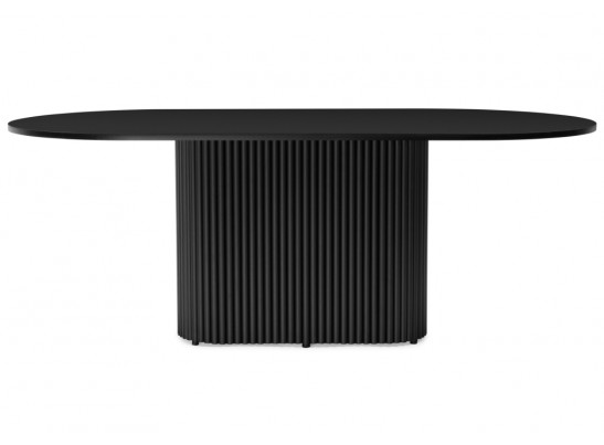 Деревянный стол Барон О 200 х 90 черная пленка шагрень / черный в Кургане