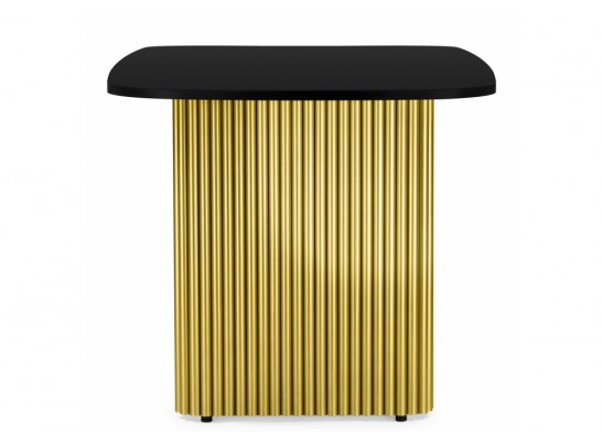 Деревянный стол Бавария B 160 х 90 черная пленка шагрень / золото