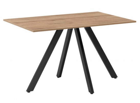 Деревянный стол Райн 116(160)x77 раздвижной дуб табачный / черный в Кургане