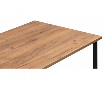 Деревянный стол Лиман 117 х 77 дуб крафт золотой / черный матовый