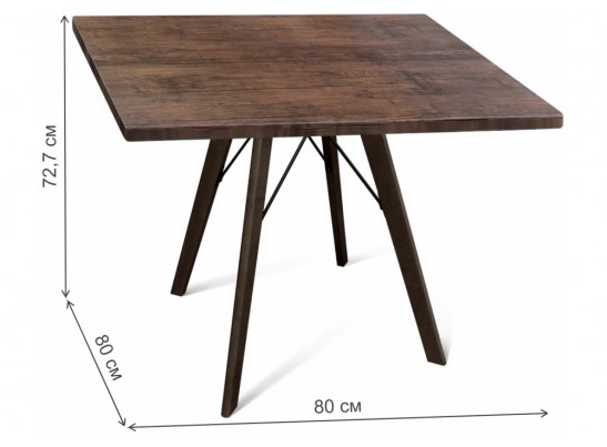 Деревянный стол SHT-TU9/80/80 МДФ венге / палисандр в Кургане