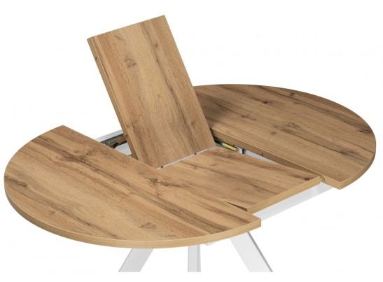 Деревянный стол Трейси 90(120)х90х75 дуб вотан / белый в Кургане