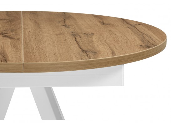 Деревянный стол Трейси 90(120)х90х75 дуб вотан / белый в Кургане