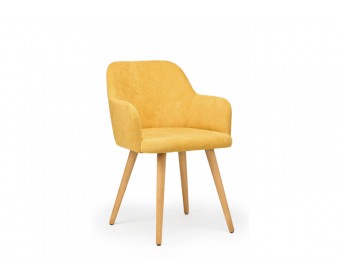 Деревянный стул Инфини 360 горчичный (ocean 016) / светлое дерево