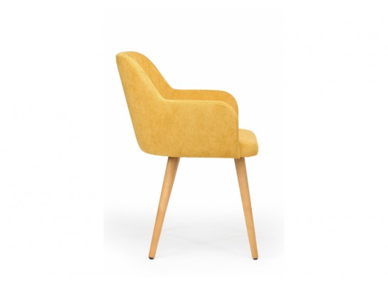 Деревянный стул Инфини 360 горчичный (ocean 016) / светлое дерево в Кургане